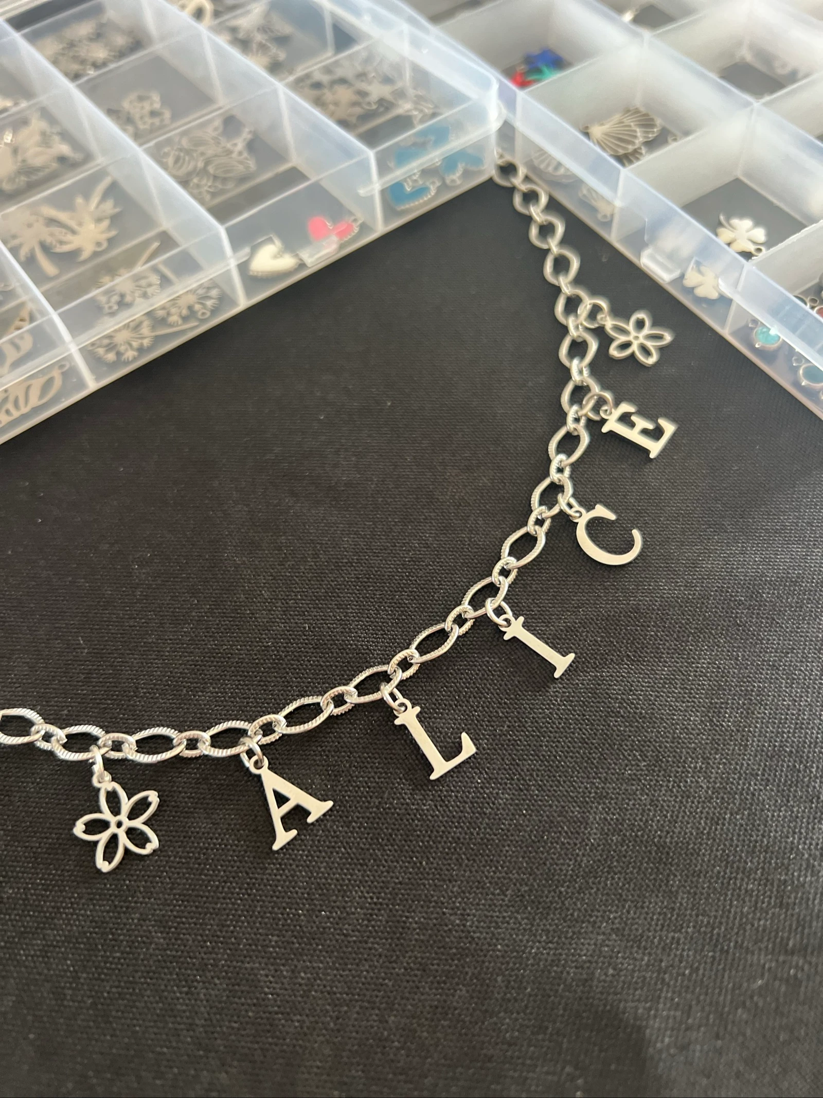 Collier Breloque/Charms à personnaliser acier inoxydable doré ou argenté  – photo 5